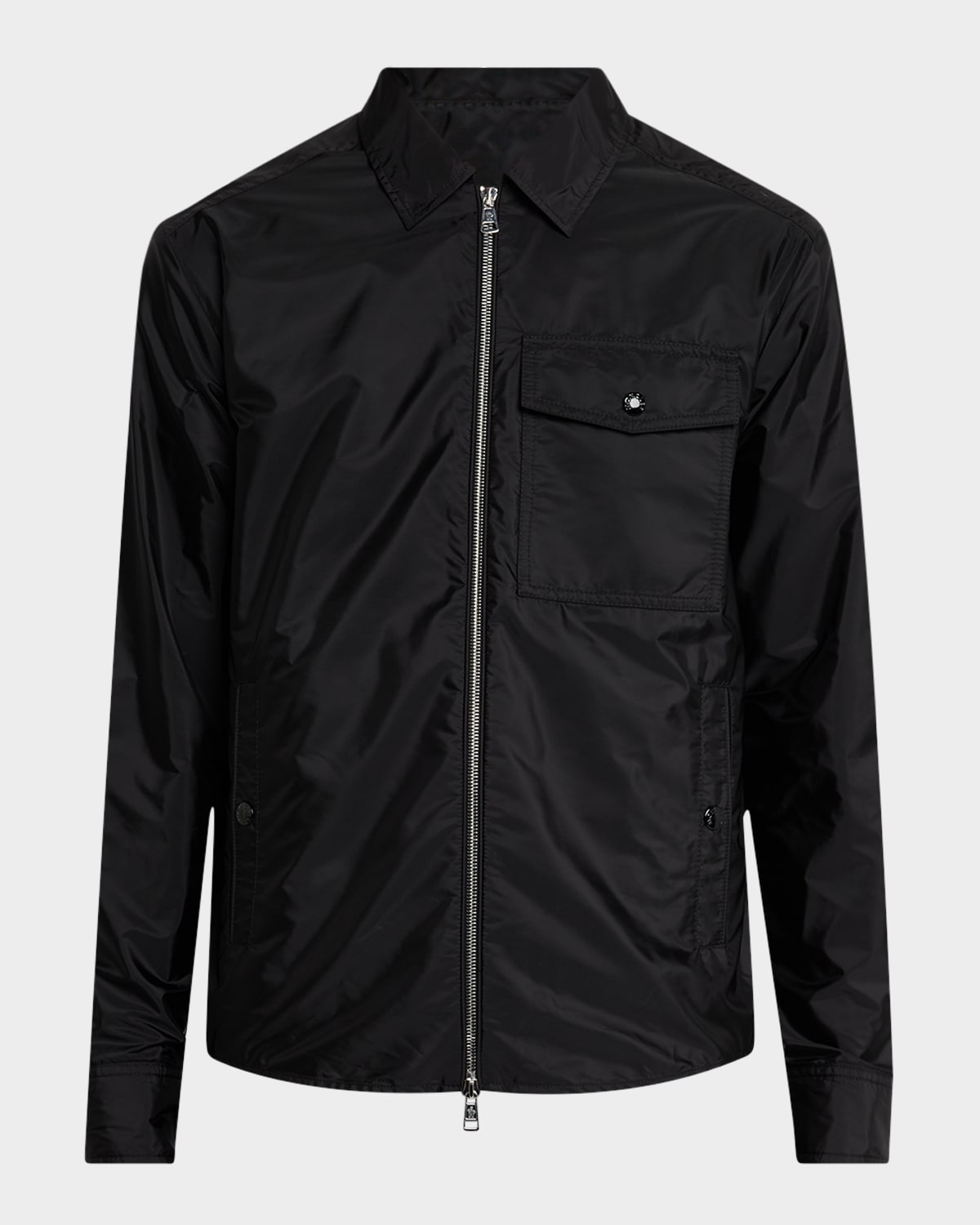 Moncler Denim Shirt In Black