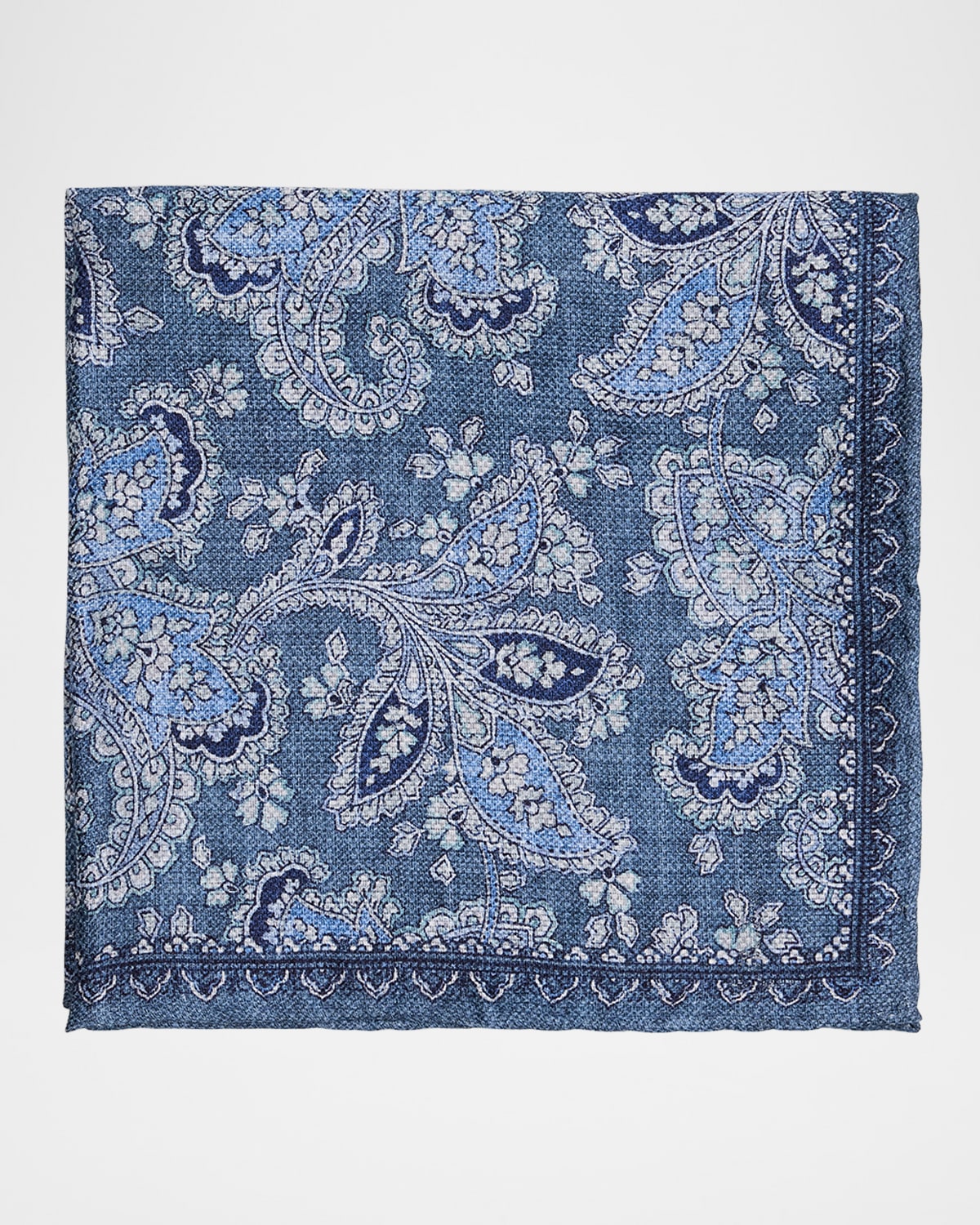 Brunello Cucinelli Men's Silk Paisley Pocket Square
