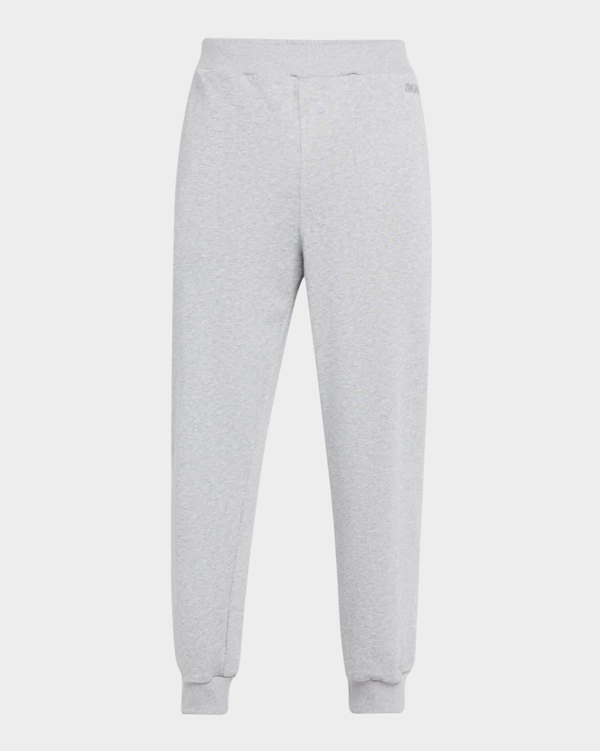 Zegna Logo-embroidered Track Pants In Grey