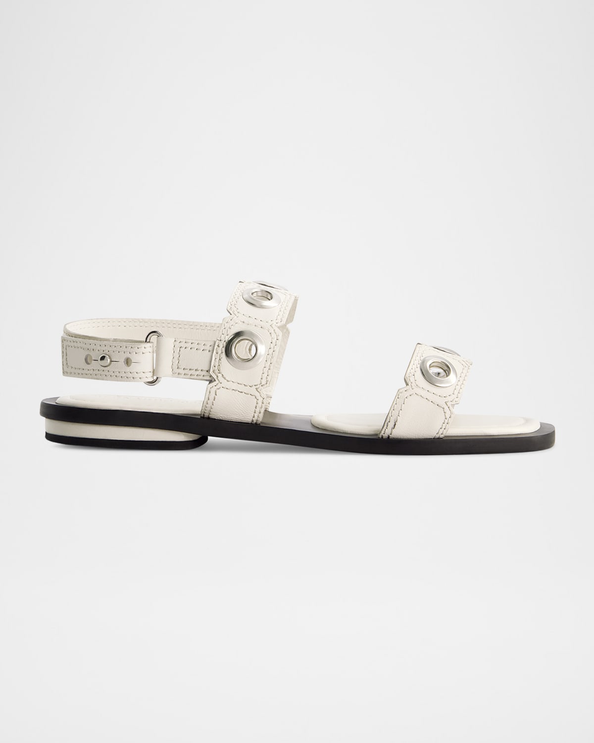 Acro Leather Flat Slingback Sandals