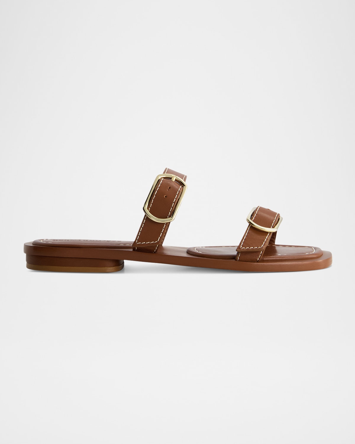 Bea Leather Buckle Mule Sandals