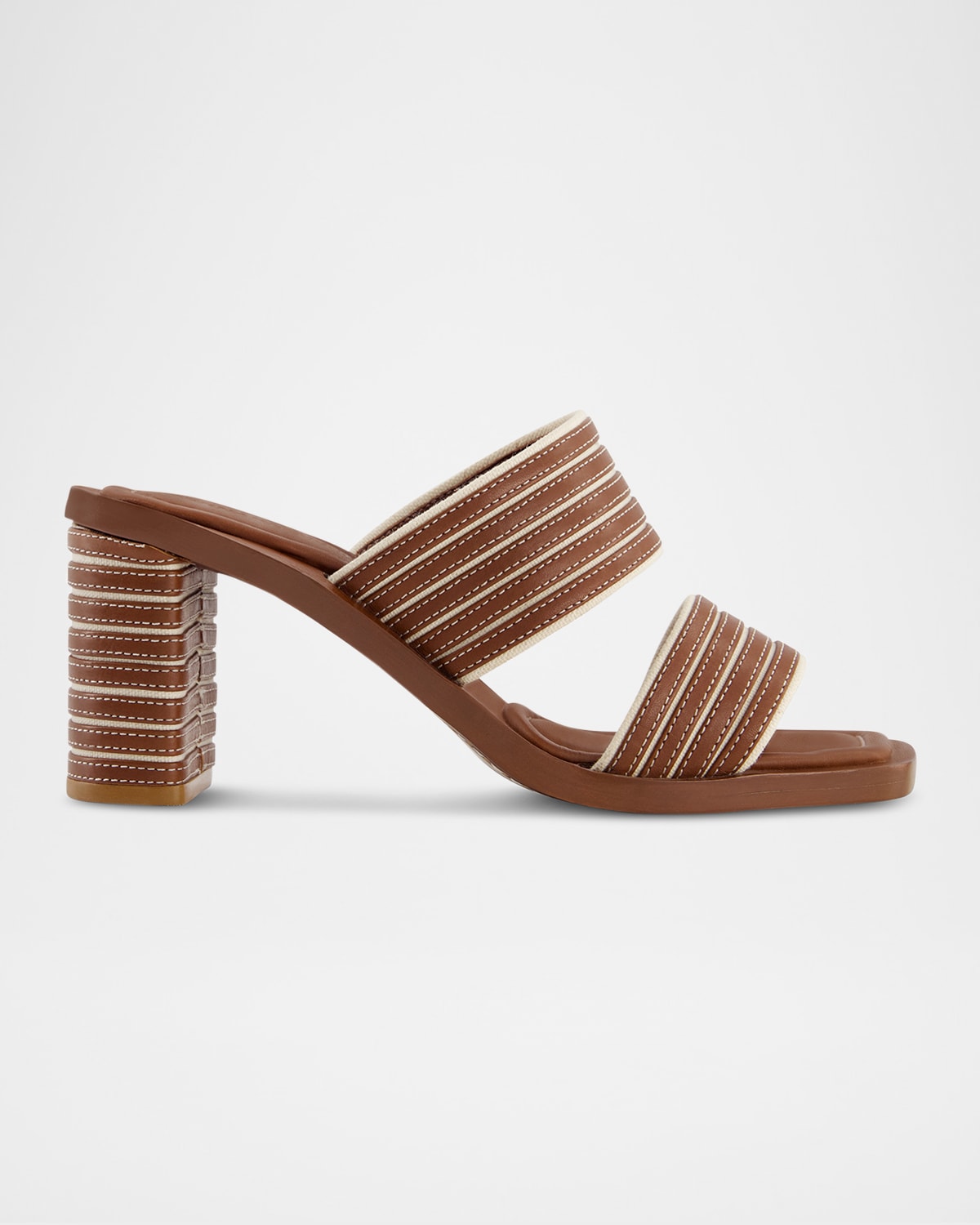 Bari Bicolor Dual-Band Slide Sandals