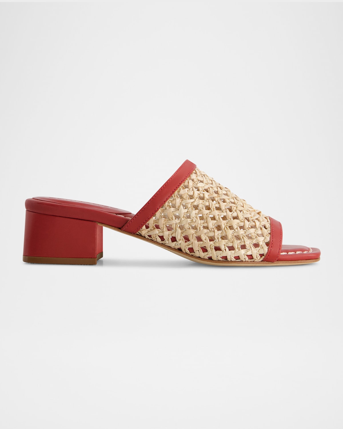 BERNARDO JENNE RAFFIA SLIDE SANDALS 