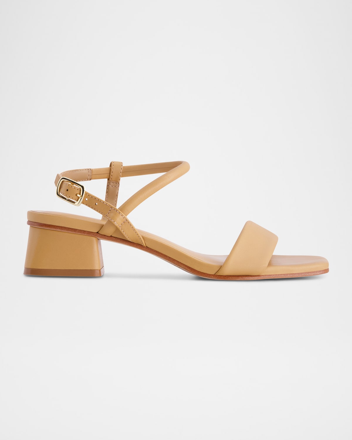 Shop Bernardo Josei Leather Ankle-strap Sandals In Dune Glove Leather