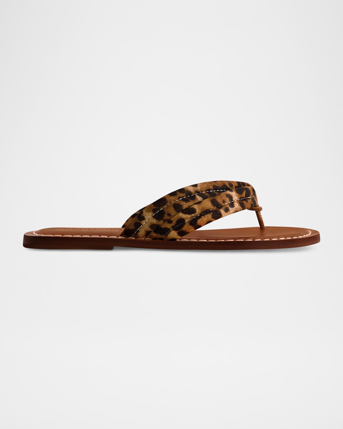 Miami Leopard Flat Thong Sandals