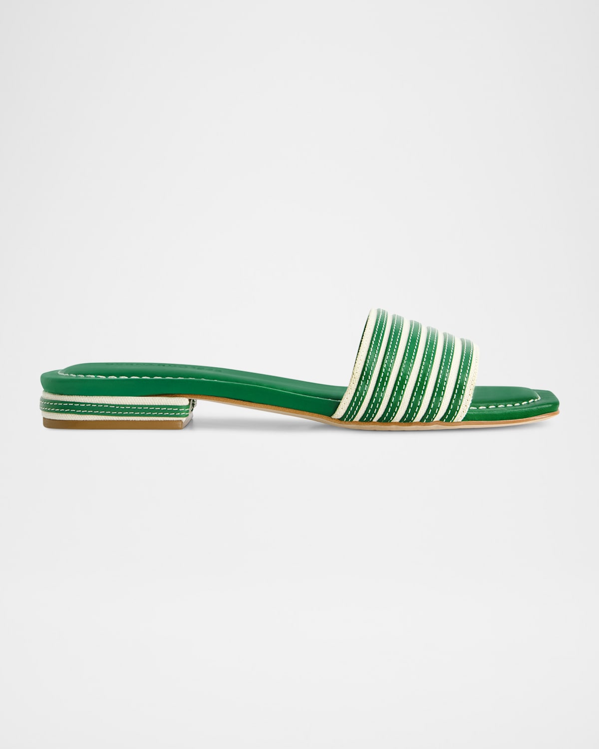 Myko Bicolor Flat Slide Sandals