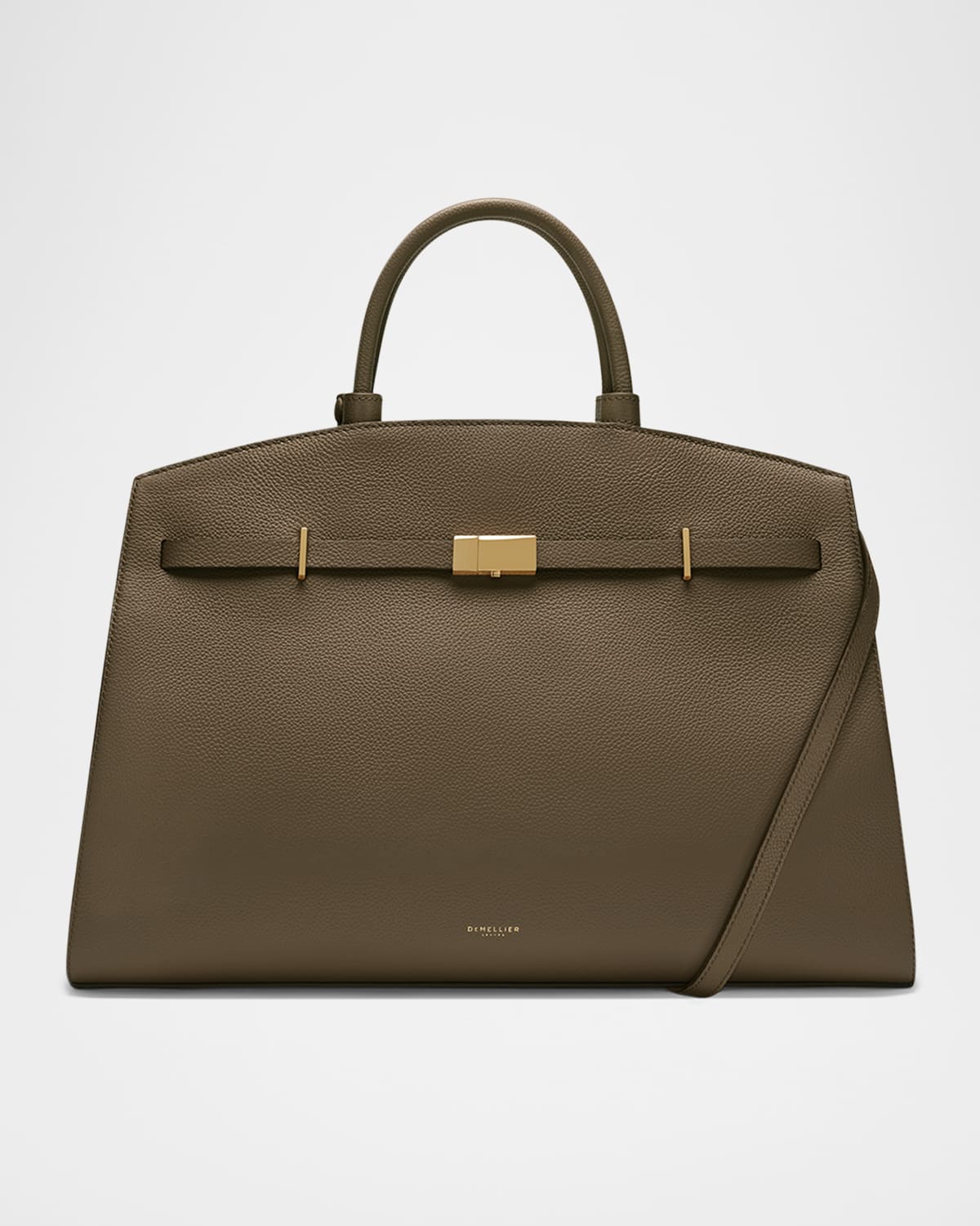 Demellier The Hudson Leather Top-handle Bag In Green