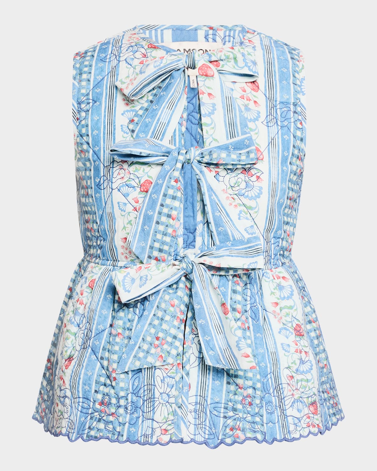 Catrin Quilted Tie-Front Vest
