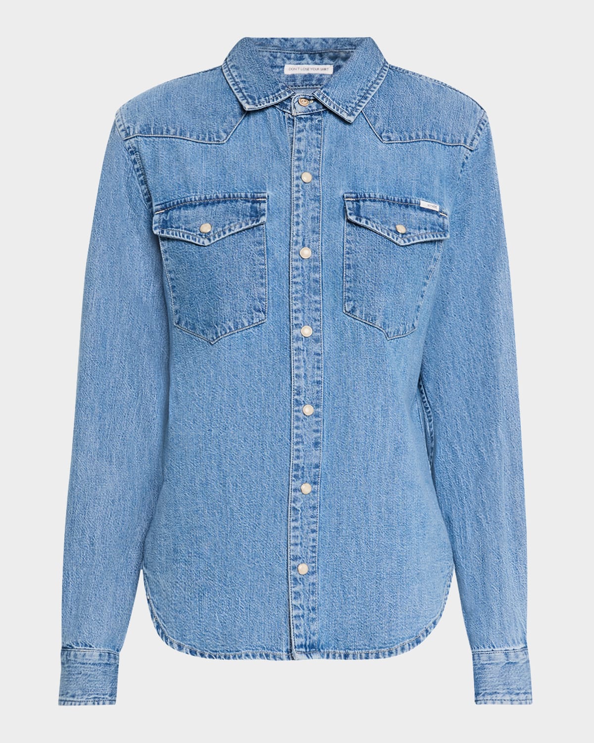 MOTHER ALL MY EXES DENIM BUTTON DOWN SHIRT 