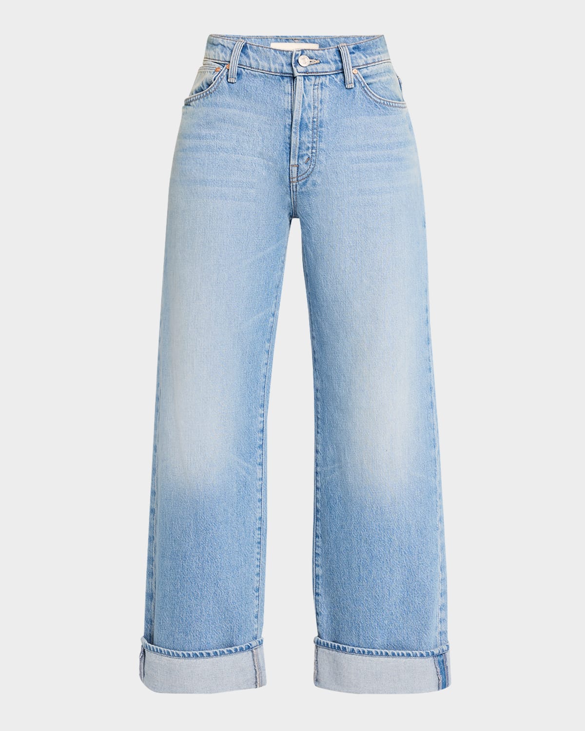 Mother Lil' Dodger Button Hover Cuff Jeans In Funk N Flair