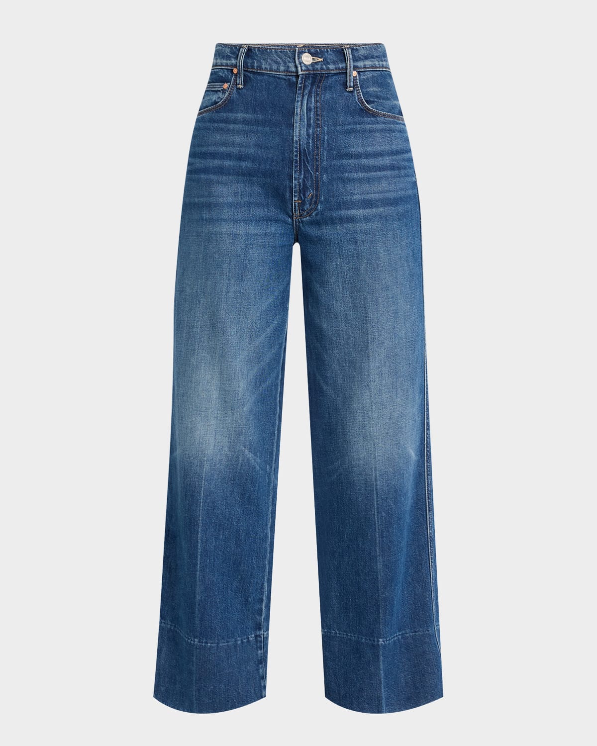 Shop Mother The Maven Wide Leg Jeans In Rags To Riches