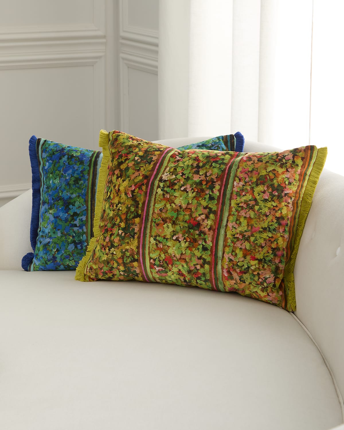 Designers Guild Sanzai Decorative Pillow, 18" X 24" In Cobalt