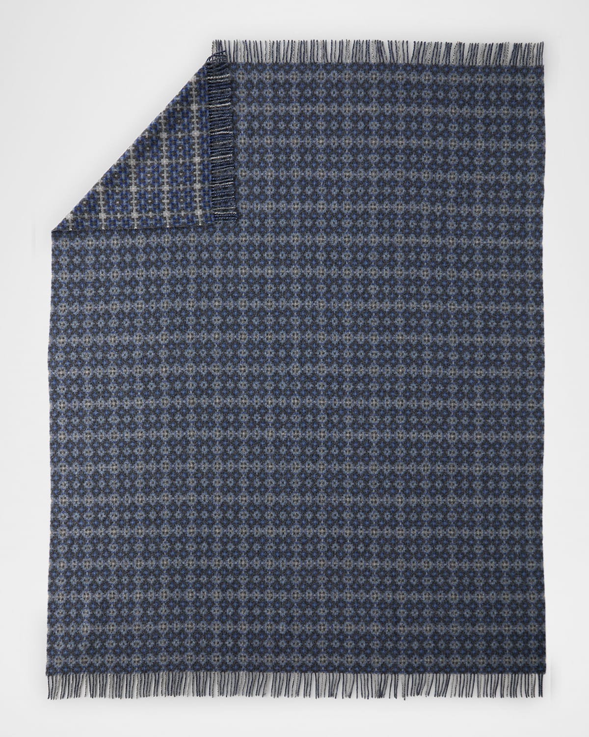 Designers Guild Pembroke Merino Wool Throw, 51" X 73" In Cobalt