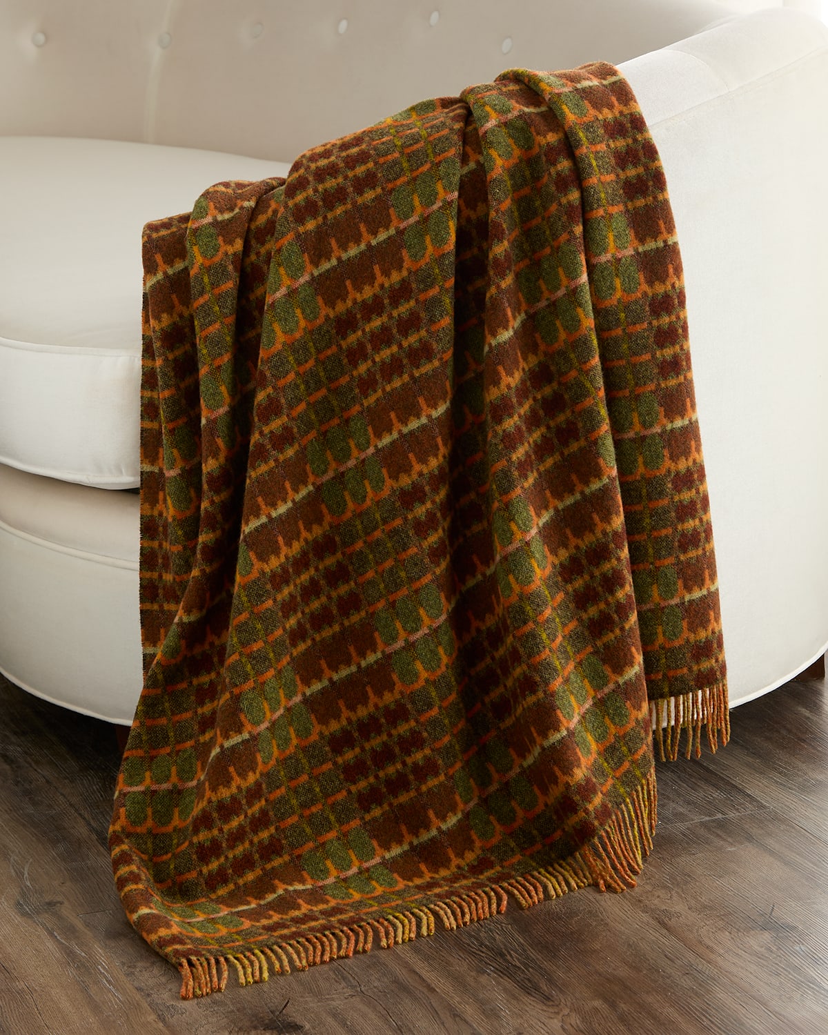 Designers Guild Talbot Merino Wool Throw, 55" X 73" In Sienna