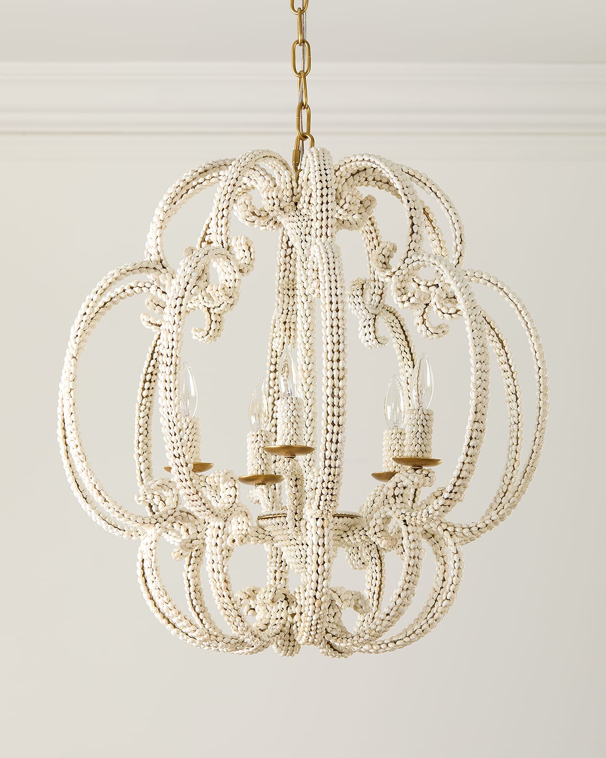 Neiman Marcus Scroll Shell 5-light Chandelier - 25"
