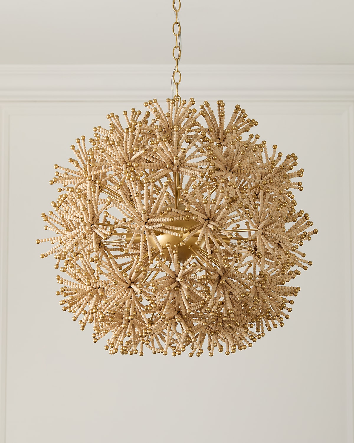 Neiman Marcus Beaded Flower Burst 28.5" 3-light Chandelier
