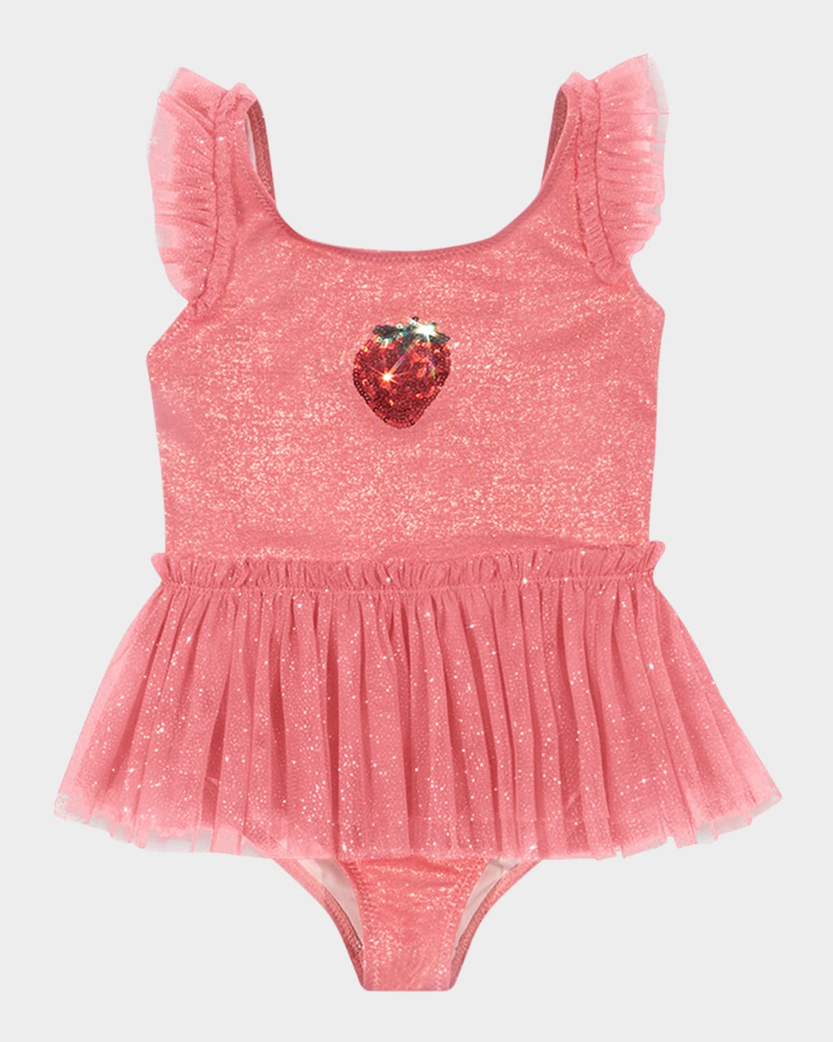 KONGES SLOJD GIRL'S AMANDINE SPARKLE TULLE SKIRT ONE-PIECE SWIMSUIT 