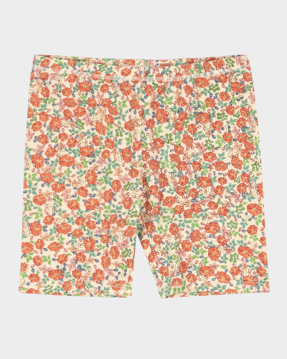 KONGES SLOJD GIRL'S DAINTY FLORAL-PRINT BIKER SHORTS 