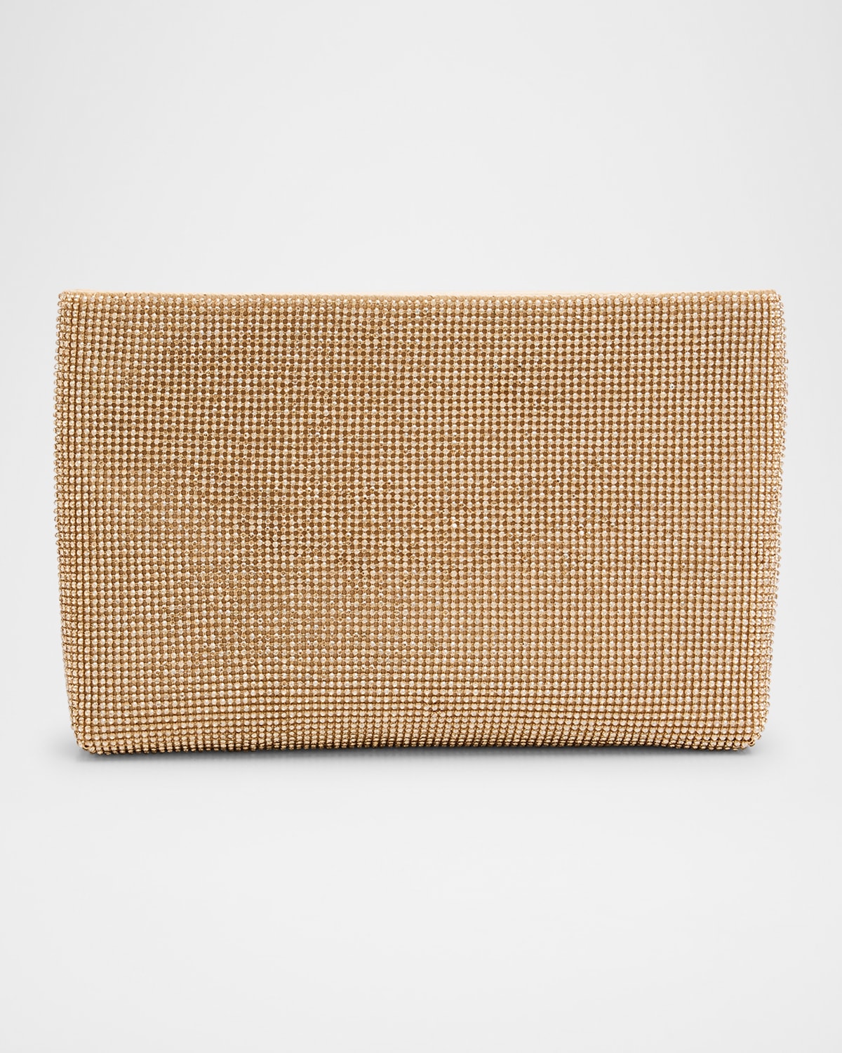 Whiting & Davis Lainey Mesh Brass Clutch Bag In Gold