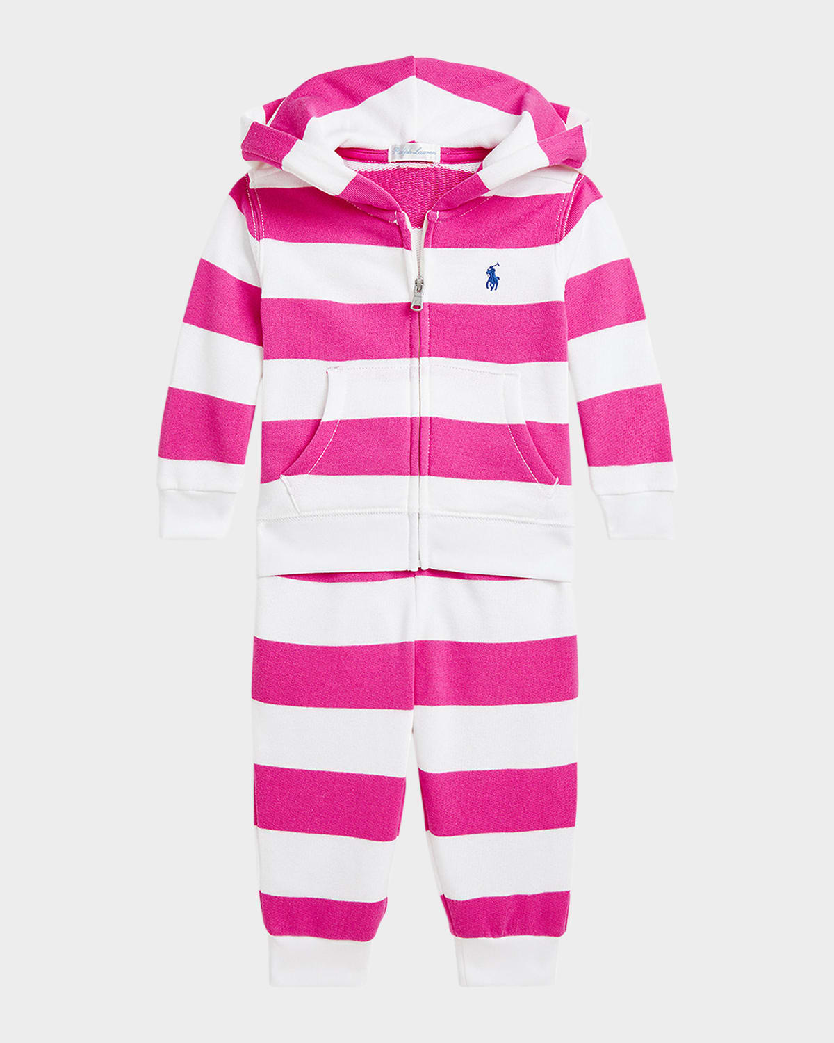 RALPH LAUREN GIRL'S FRENCH TERRY & JOGGER PANTS SET 
