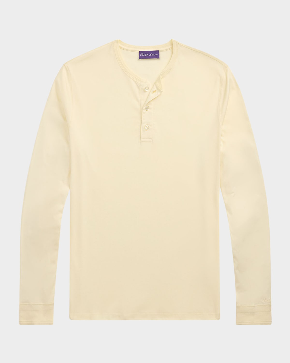 Ralph Lauren Men's Interlock Henley Shirt In Cream