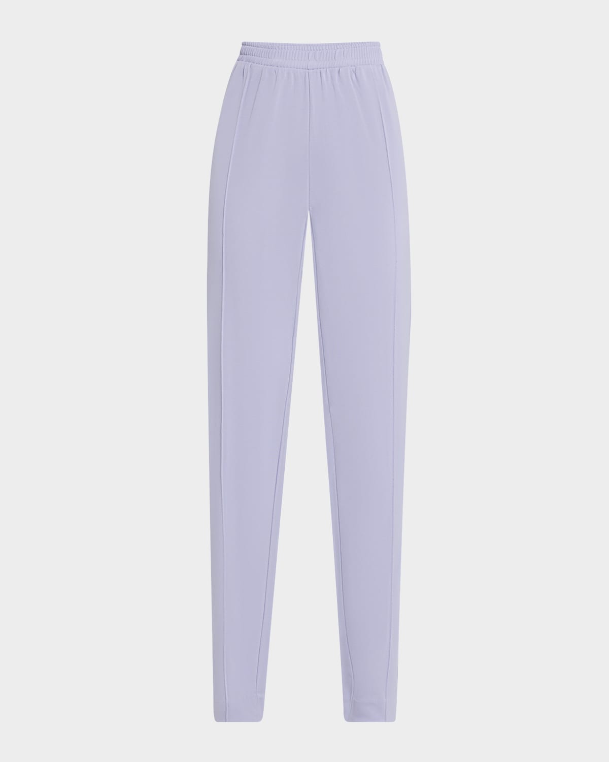 Pintuck Jersey Straight-Leg Trousers