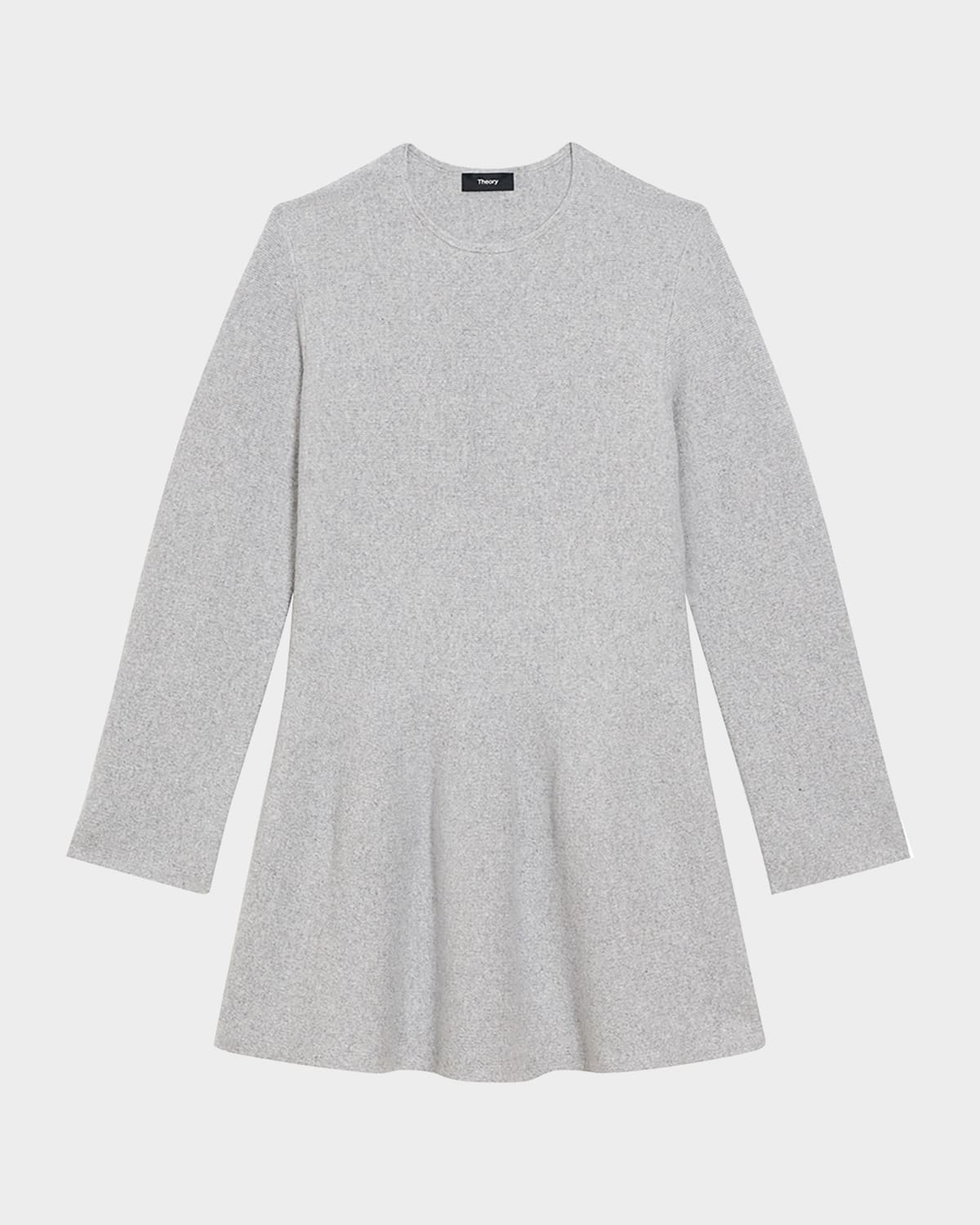 Theory Wool-cashmere Flounce Dress In Flounce Cn Dress