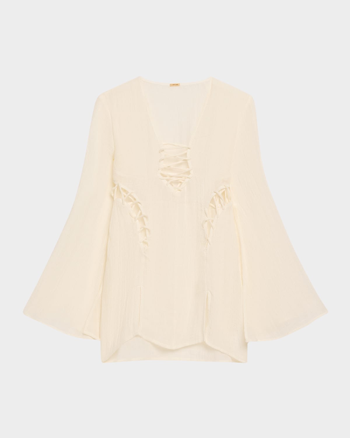 Cult Gaia Ilona Mini Dress Coverup In Off White