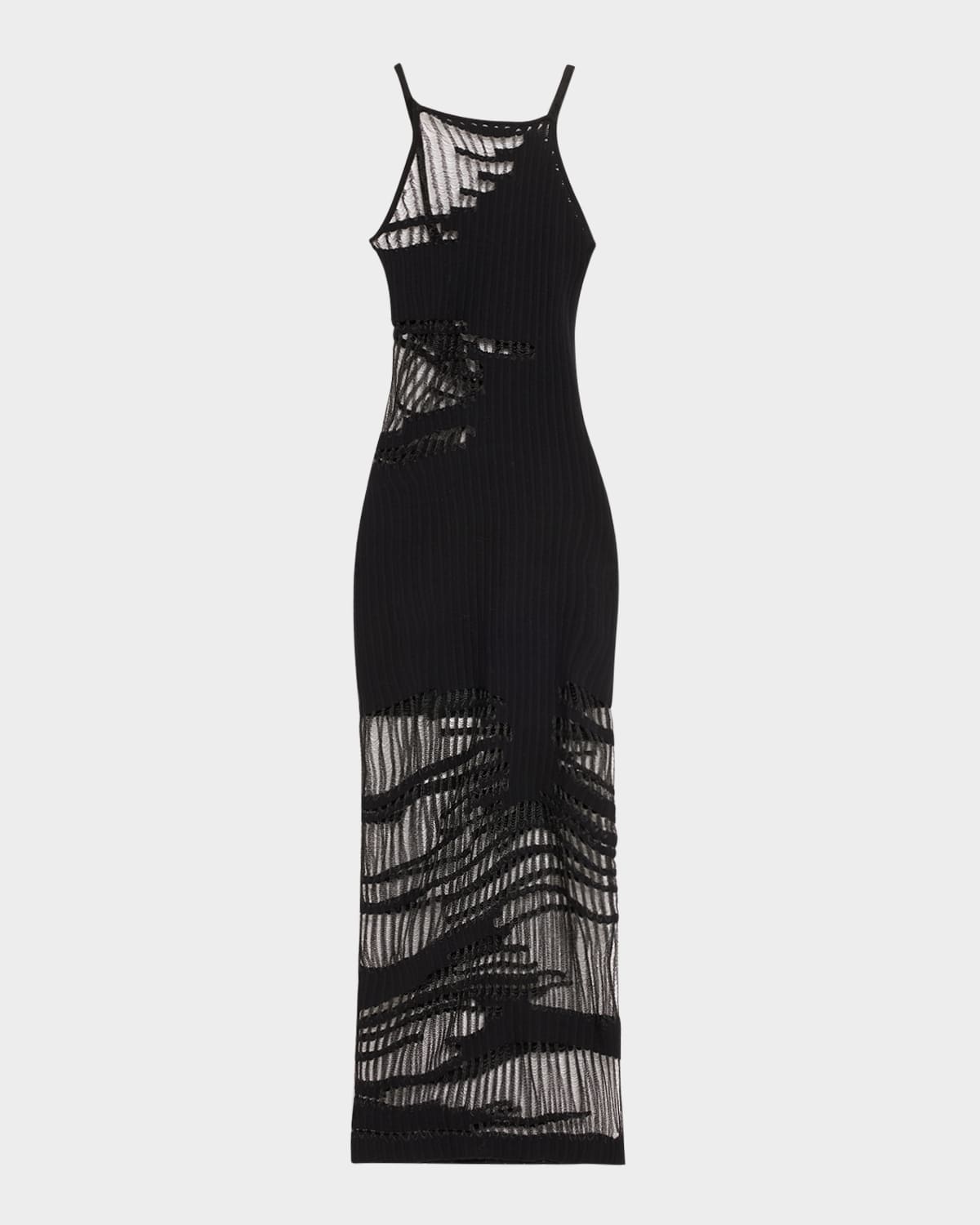 Shop Cult Gaia Nodin Open-knit Coverup In Black