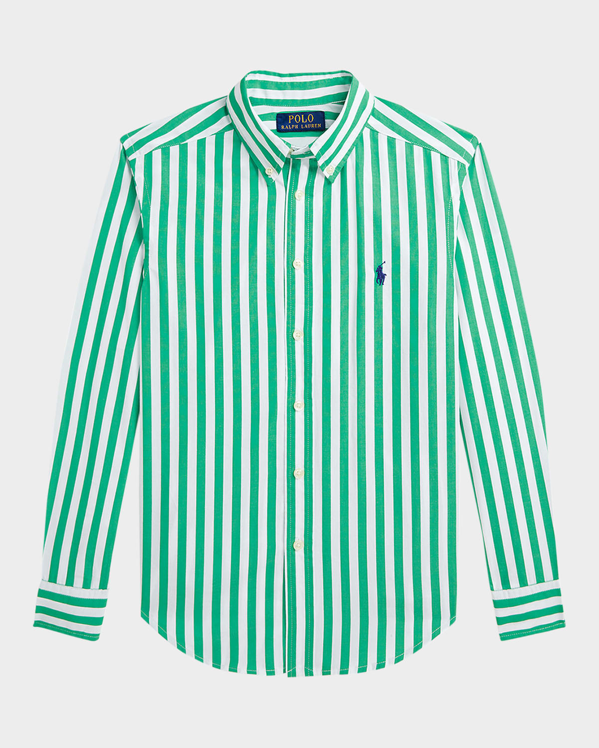 Polo Ralph Lauren Big Boys Gingham Cotton Poplin Shirt In Stemwhite