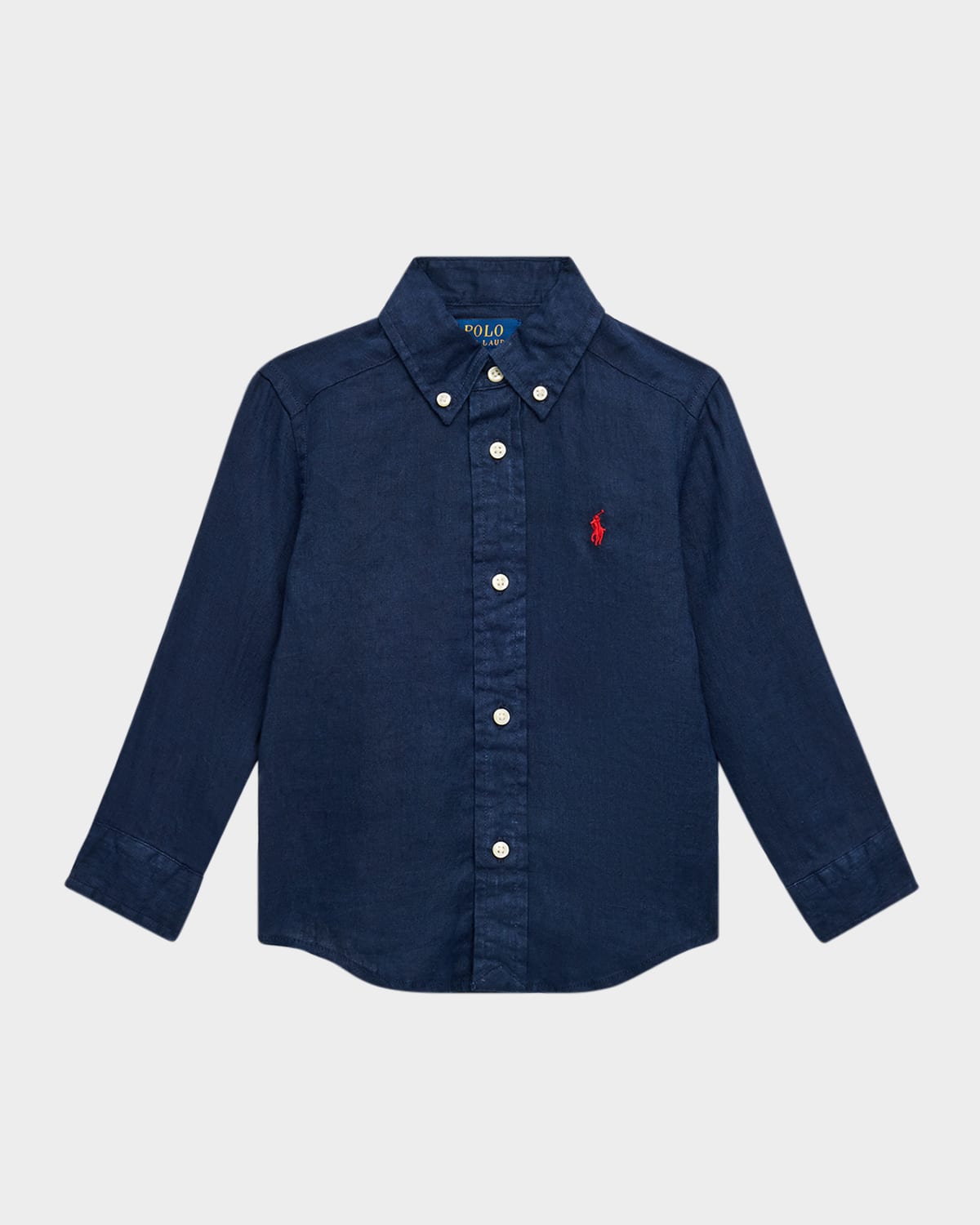 Polo Ralph Lauren Boy's Linen Long-sleeve Button-front Shirt. Size 2-7 In Newport Navy