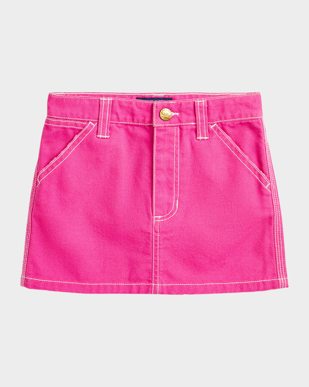 Polo Ralph Lauren Cotton Canvas Skirt In Belmont Pink