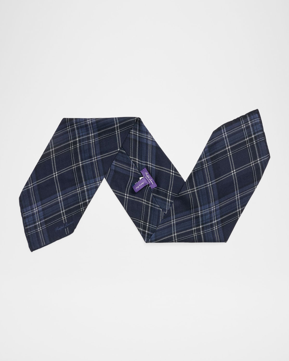 Men's Plaid Cashmere-Silk Neckerchief