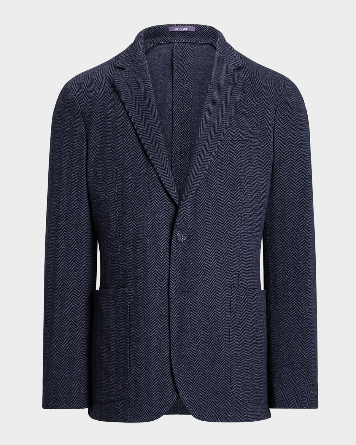 Ralph Lauren Men's Hadley Hand-tailored Herringbone Jacket In Navy Multi