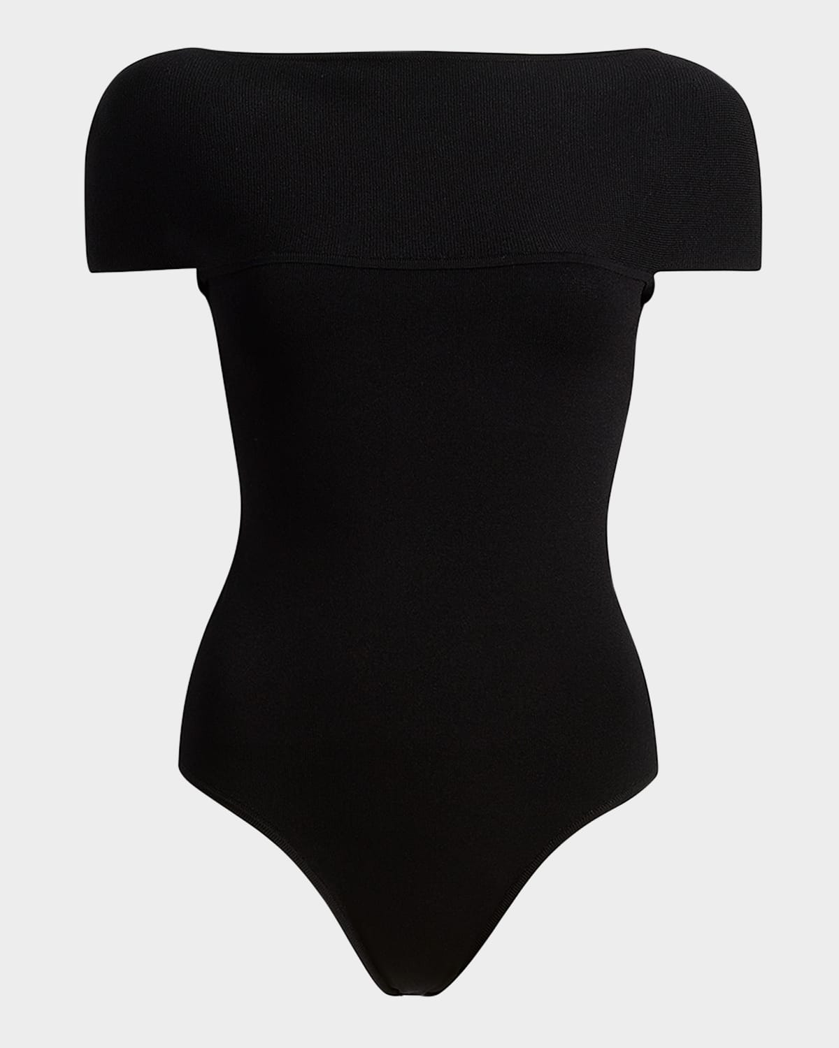 Khaite Basile Jersey Bodysuit In Black