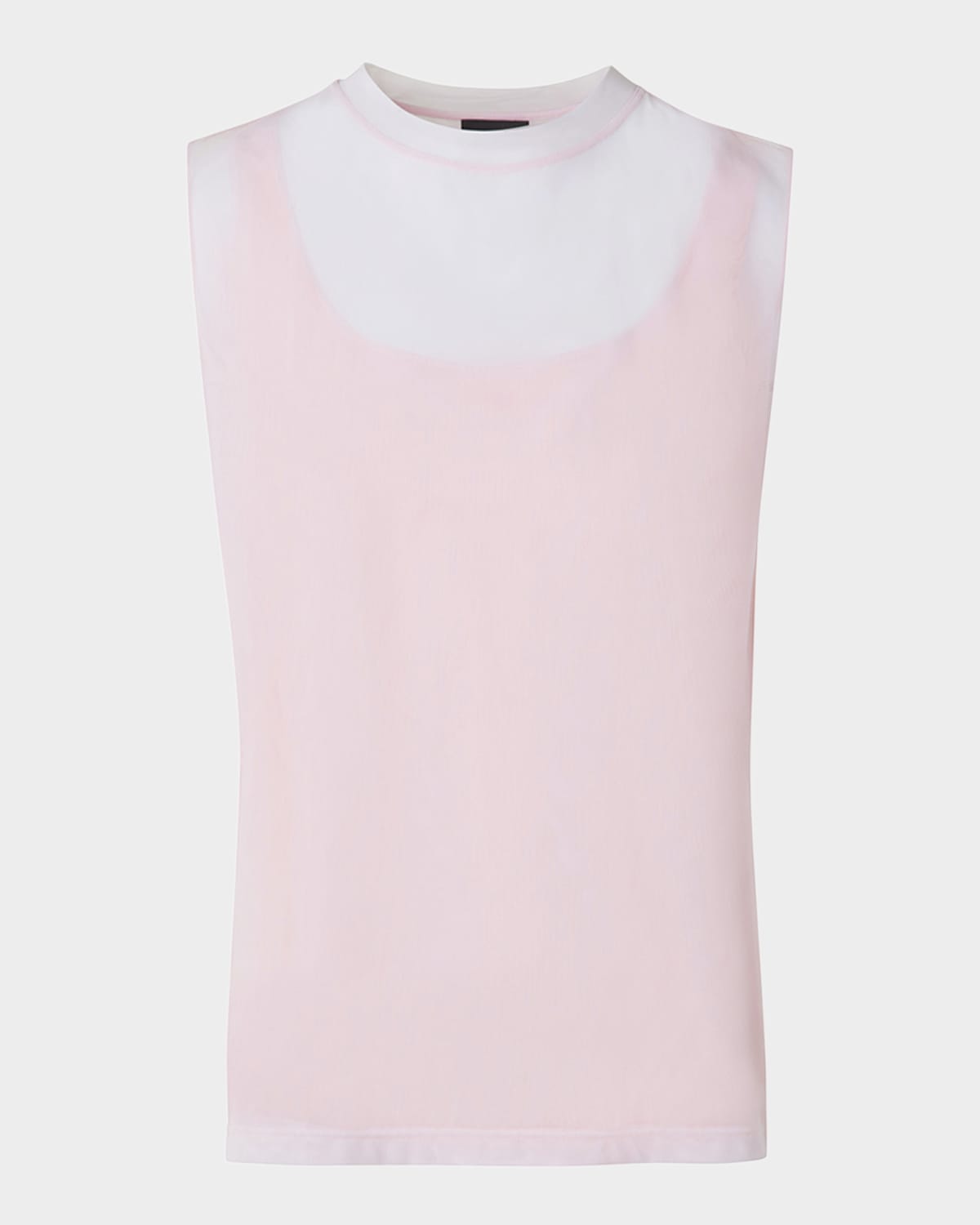 AKRIS SLEEVELESS DOUBLE LAYER TECHNO TULLE TOP 