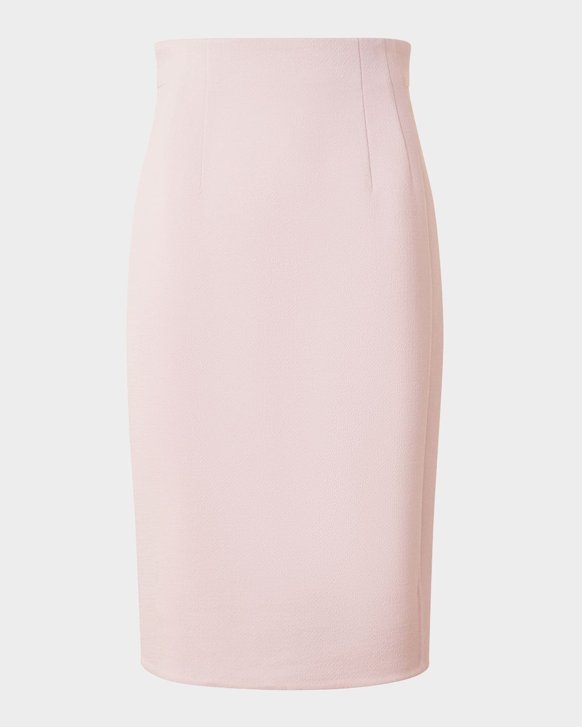 Akris Double Face Virgin Wool Crepe Pencil Skirt In Pale Pink