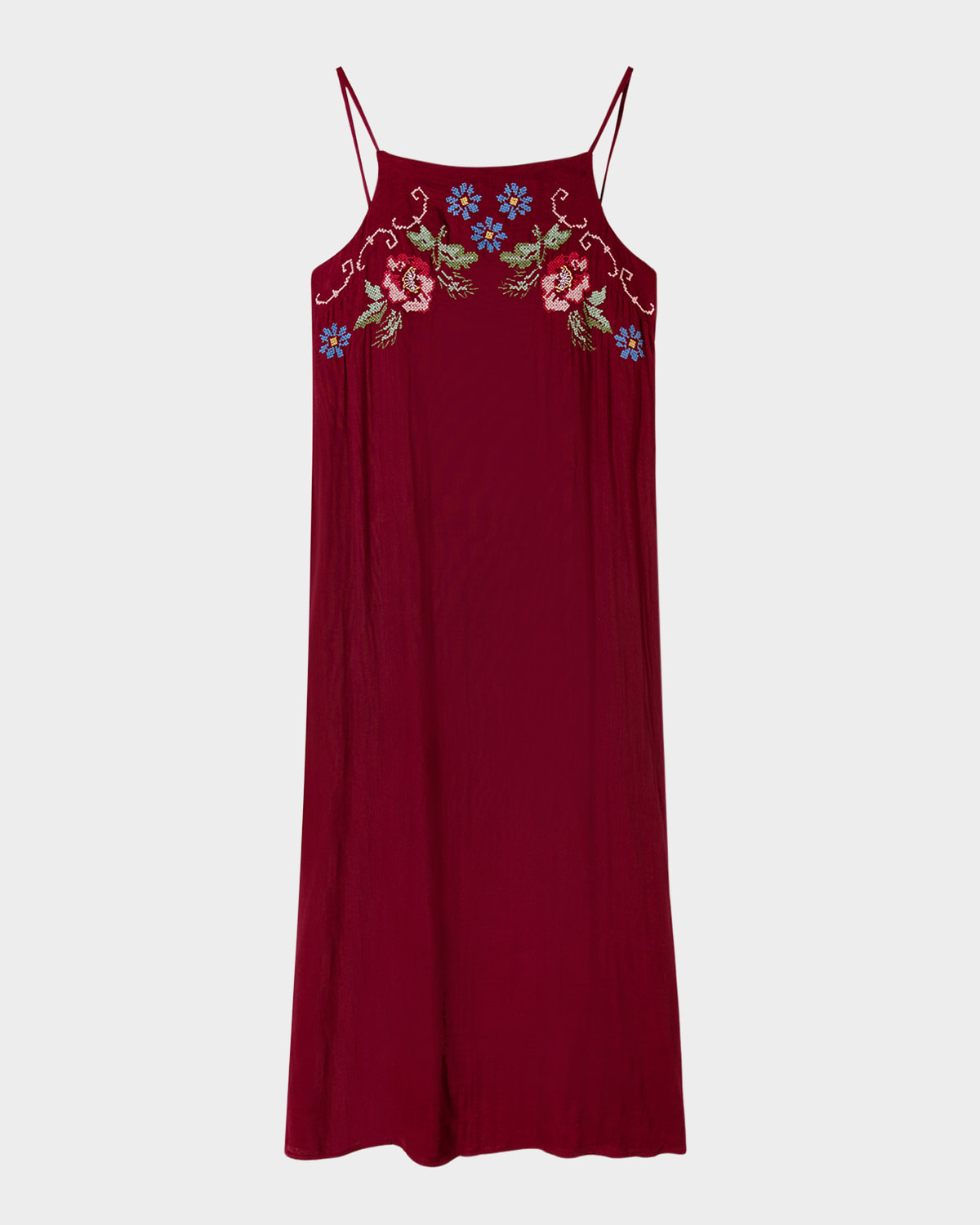 Square-Neck Cross Stitch Nightie