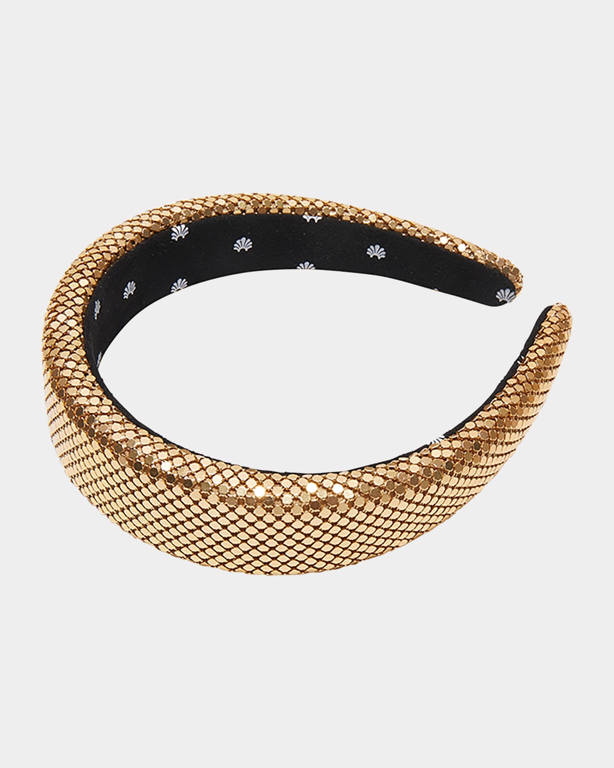 Lele Sadoughi Alice Chain Mail Headband In Bronze