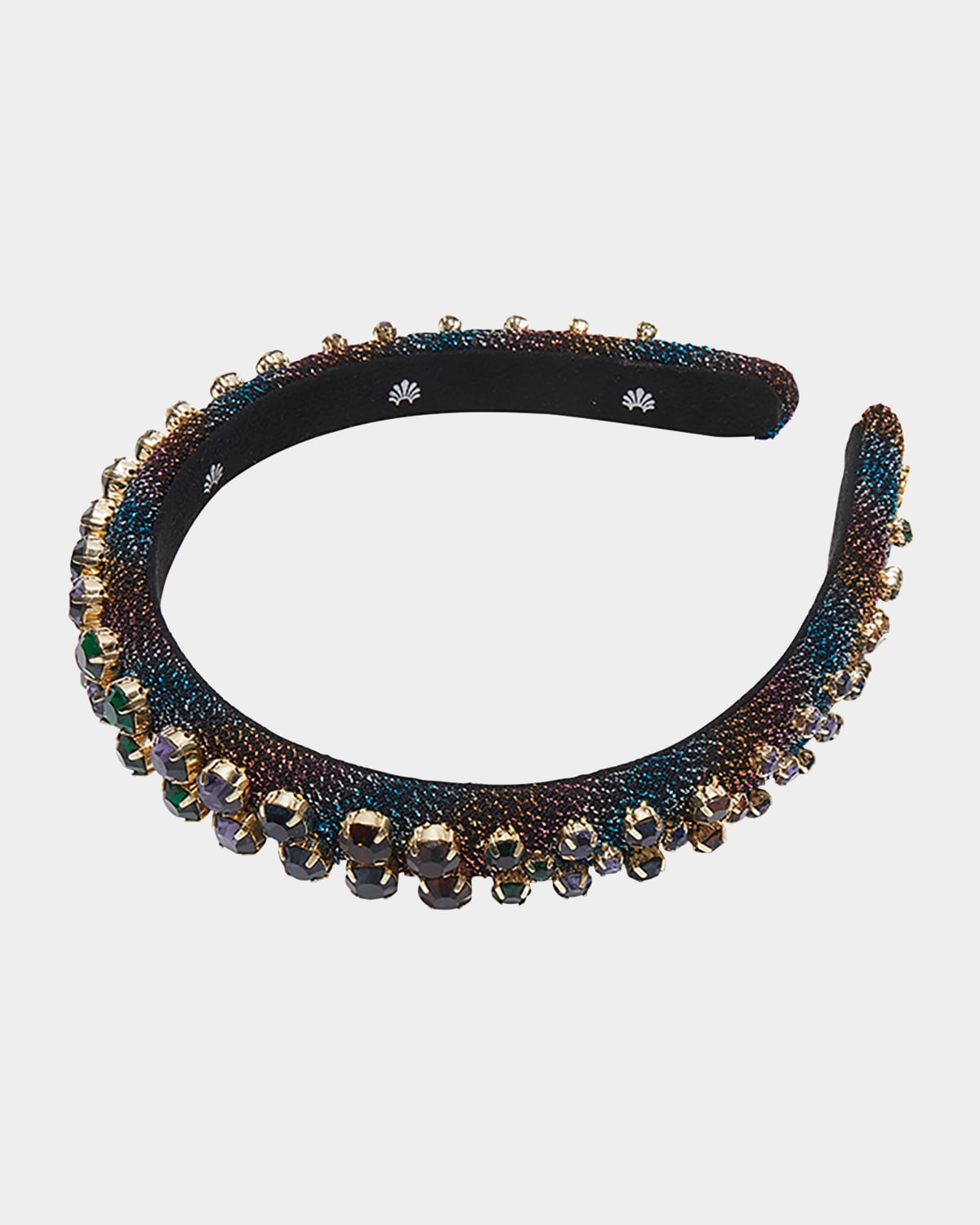 Lele Sadoughi Gigi Rainbow Embellished Headband In Celestial Jet