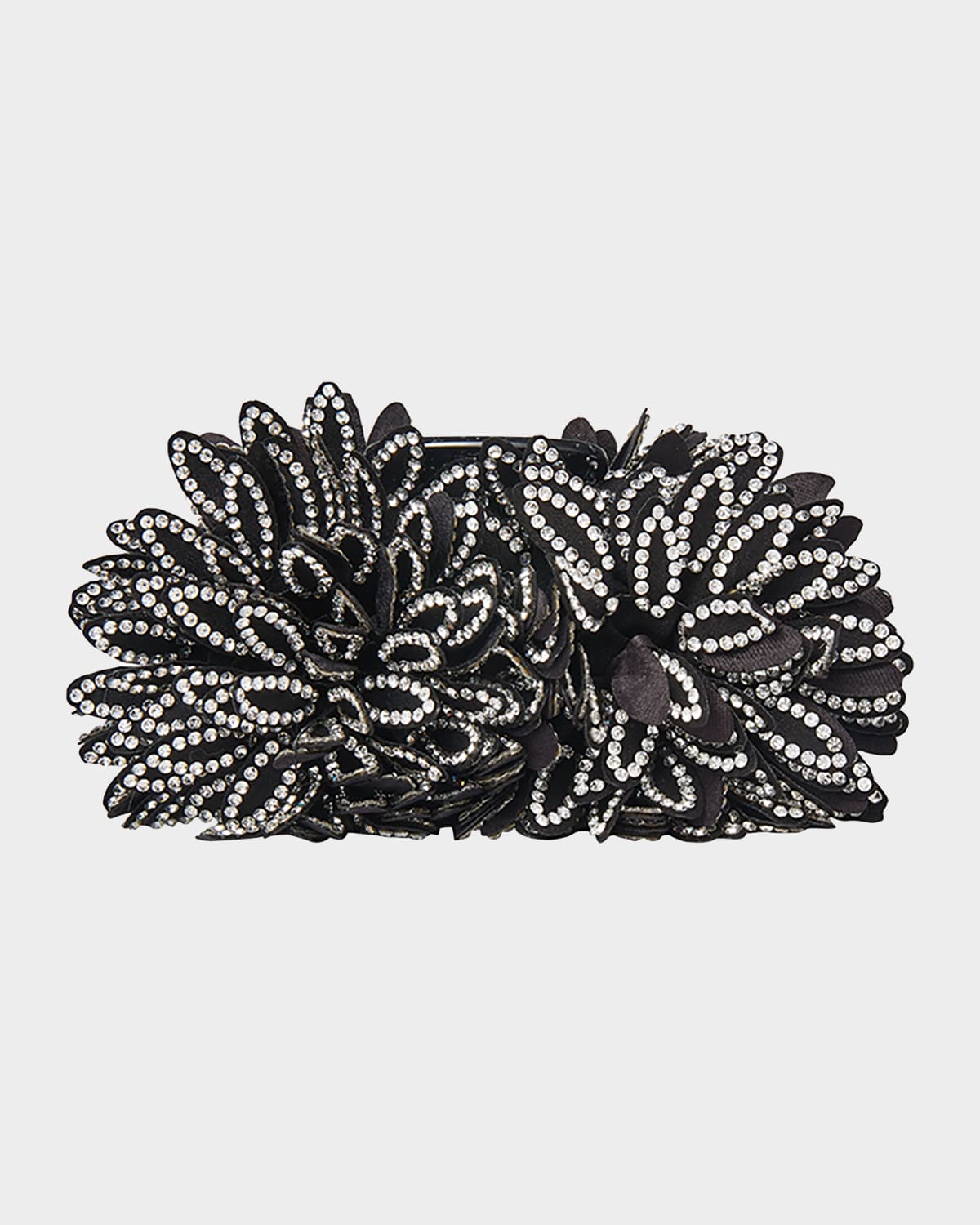 Lele Sadoughi Dahlia Flower Crystal Jaw Clip In Jet