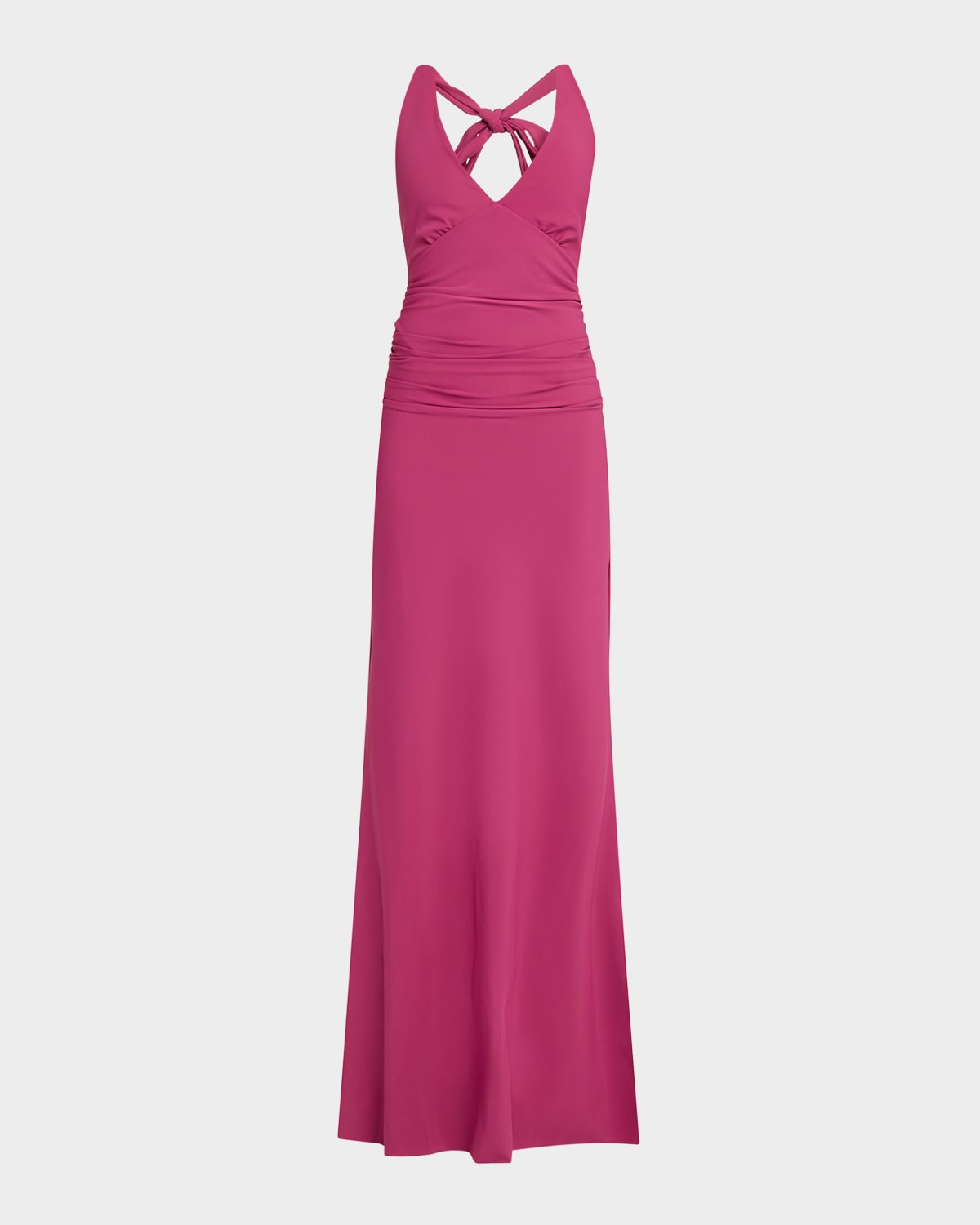 Chiara Boni La Petite Robe Halter Stretch-jersey Gown In Beetroot