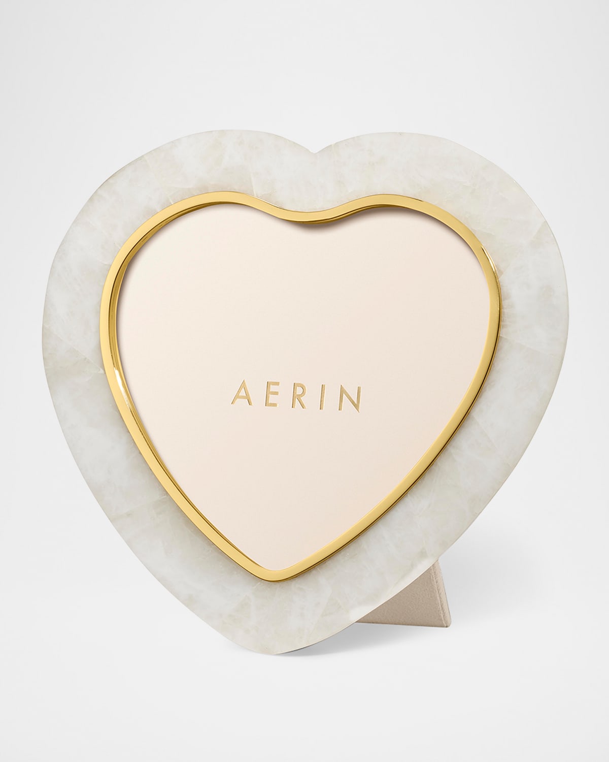 Aerin Cassiel Mosaic Heart Frame In White Quartz
