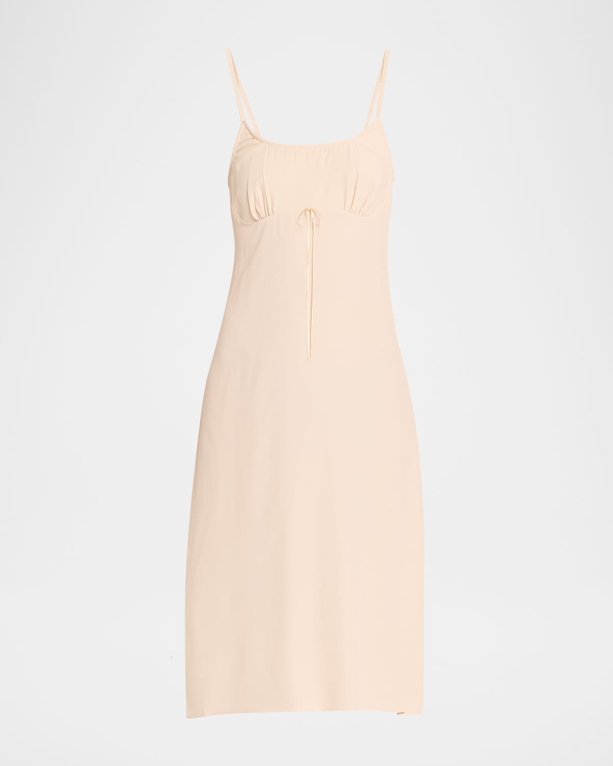 Simone Rocha Negligee Bow Midi Slip Dress In Nude