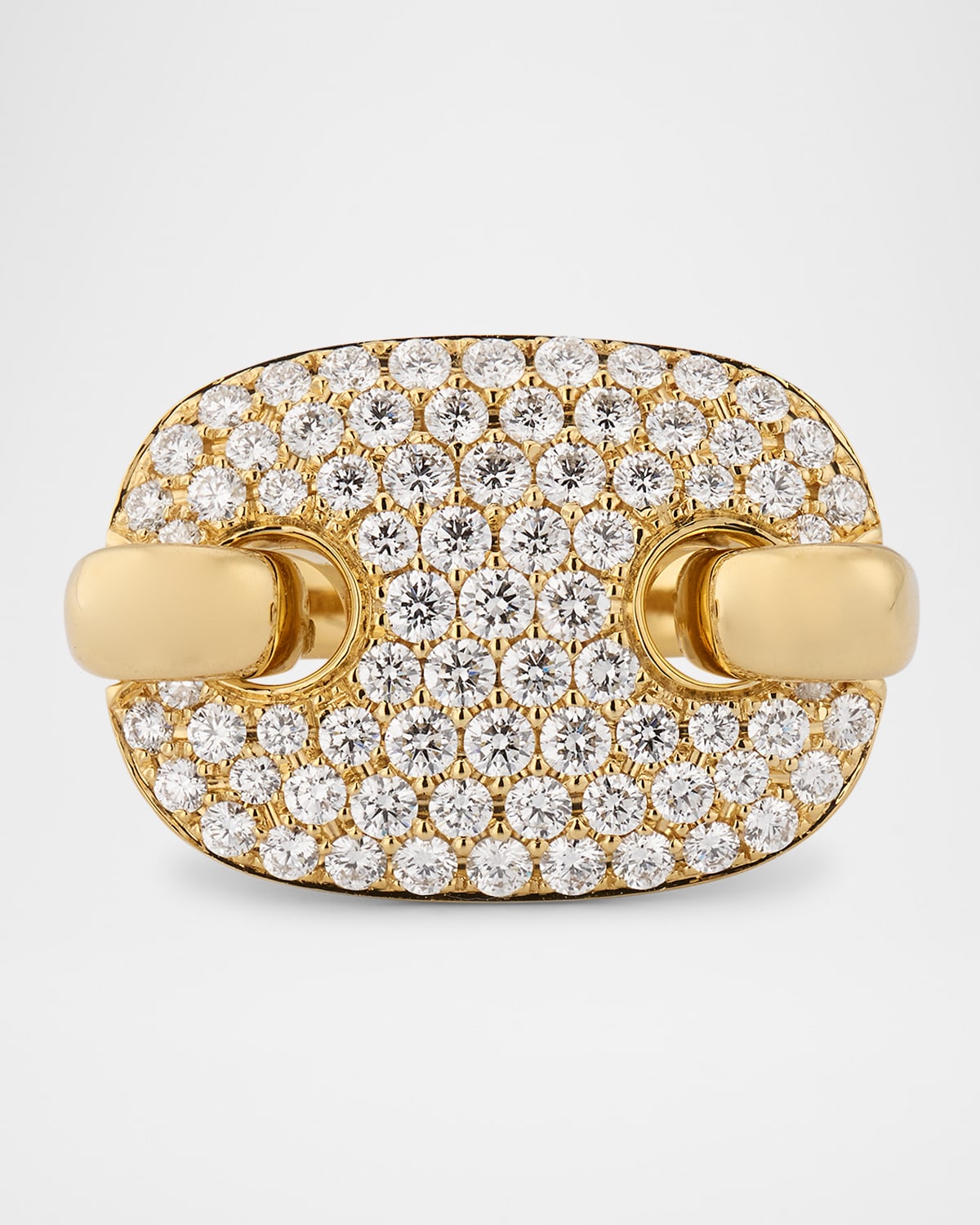 18K Yellow Gold Crivelli Pave Diamond Ring