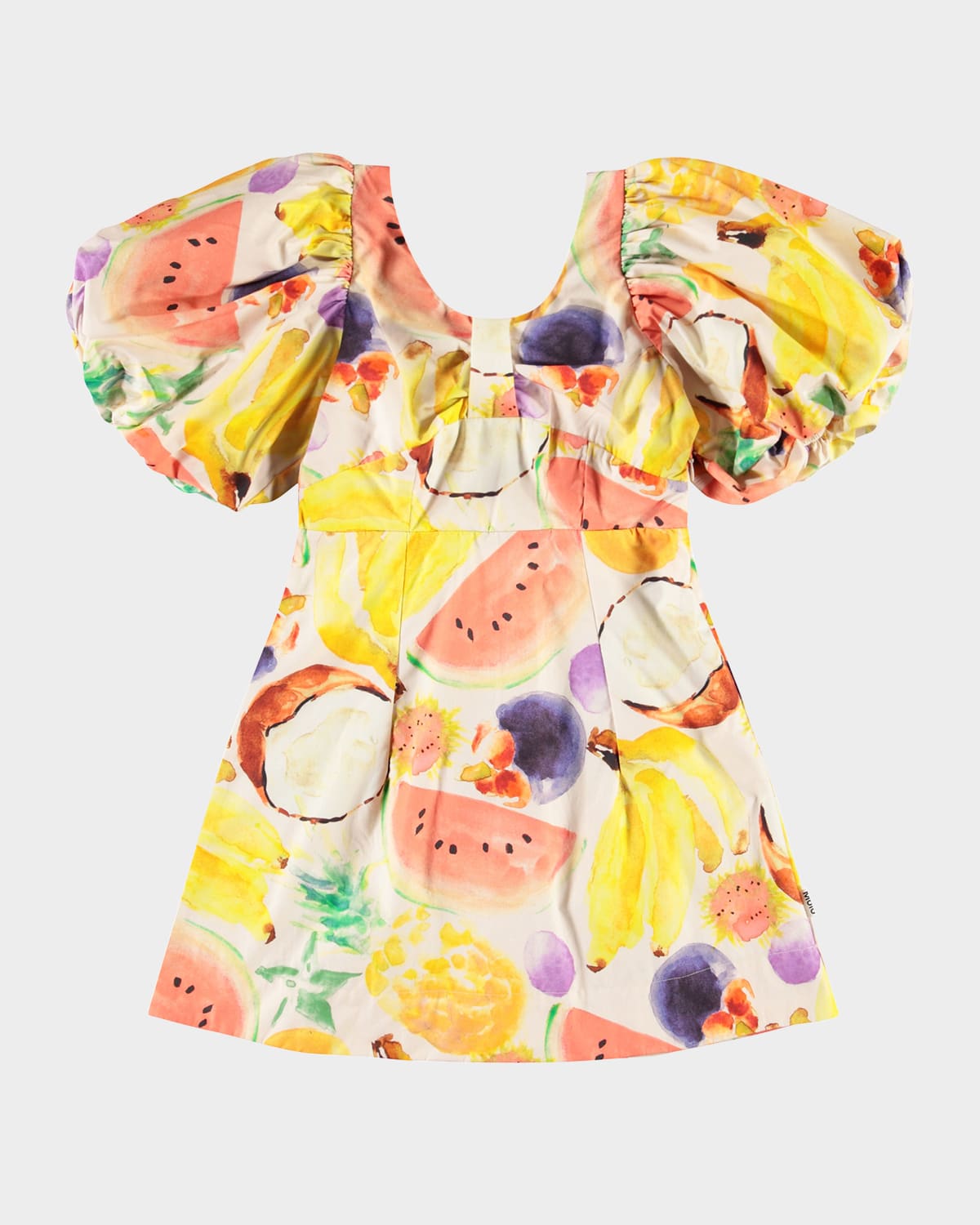 Molo Girl's Cissy Short-sleeve Dress In Fruit Salad