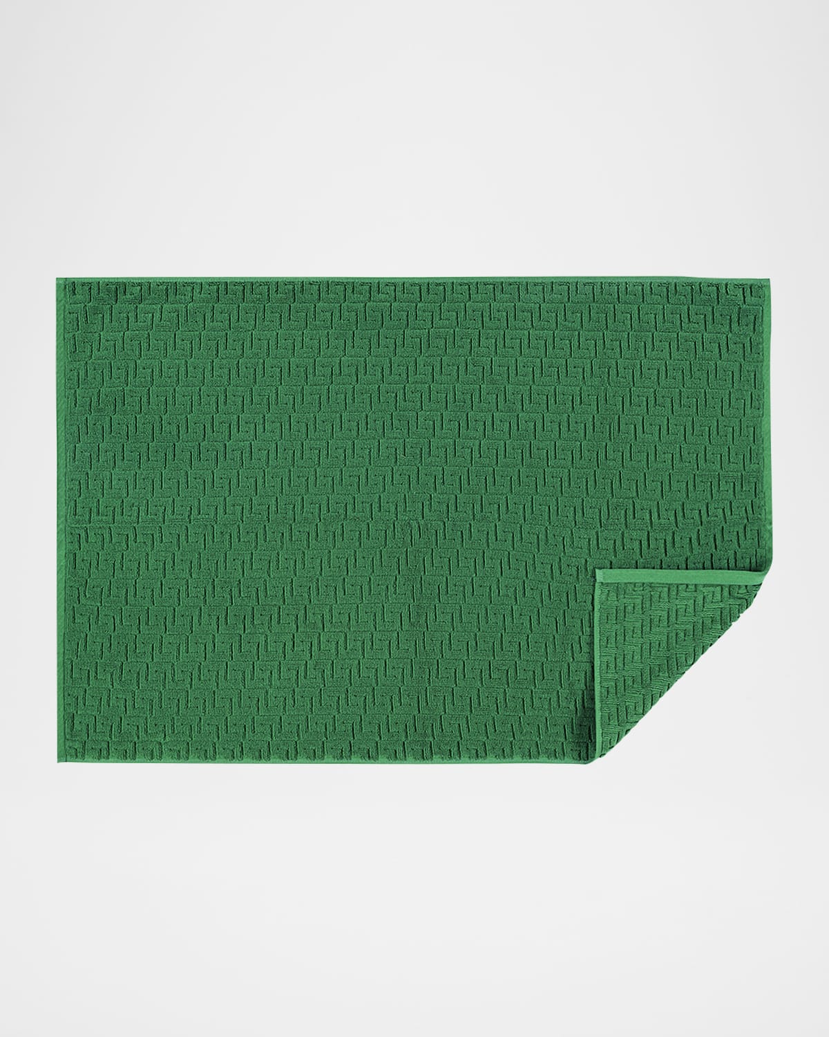 Matouk Athena Cotton Sculpted Greek Key Tub Mat In Jade