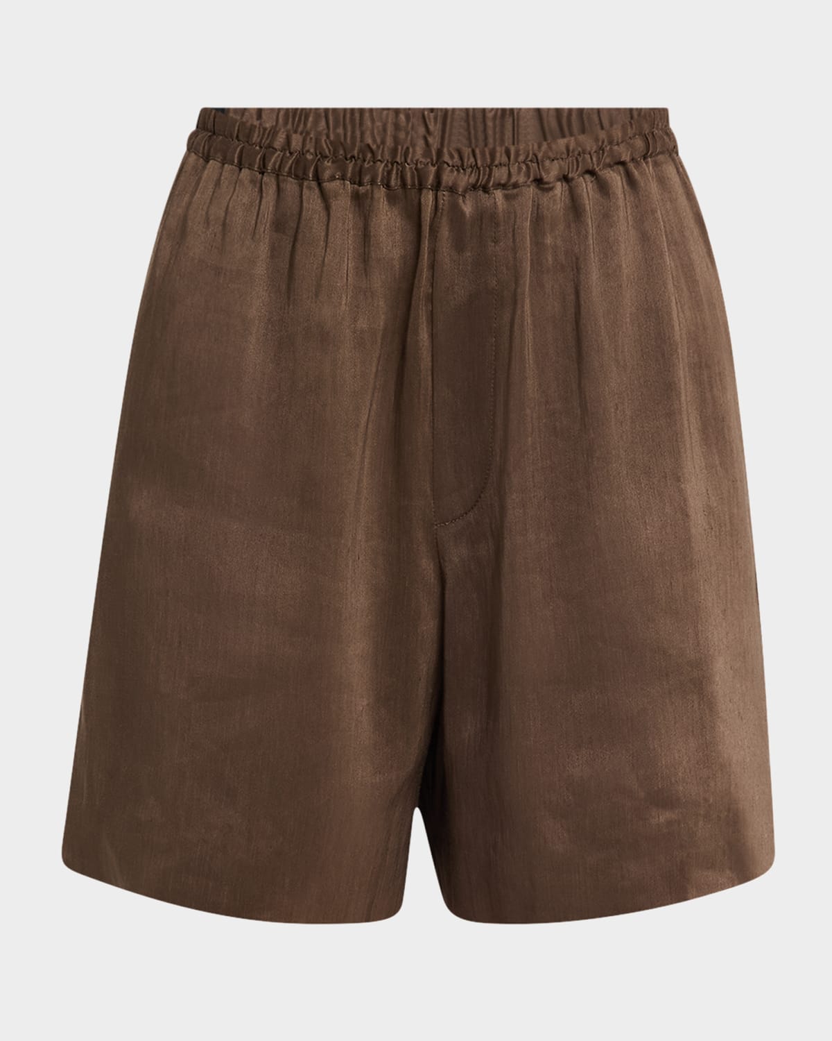 LOULOU STUDIO ADONIA ELASTIC WAISTBAND SHORTS 