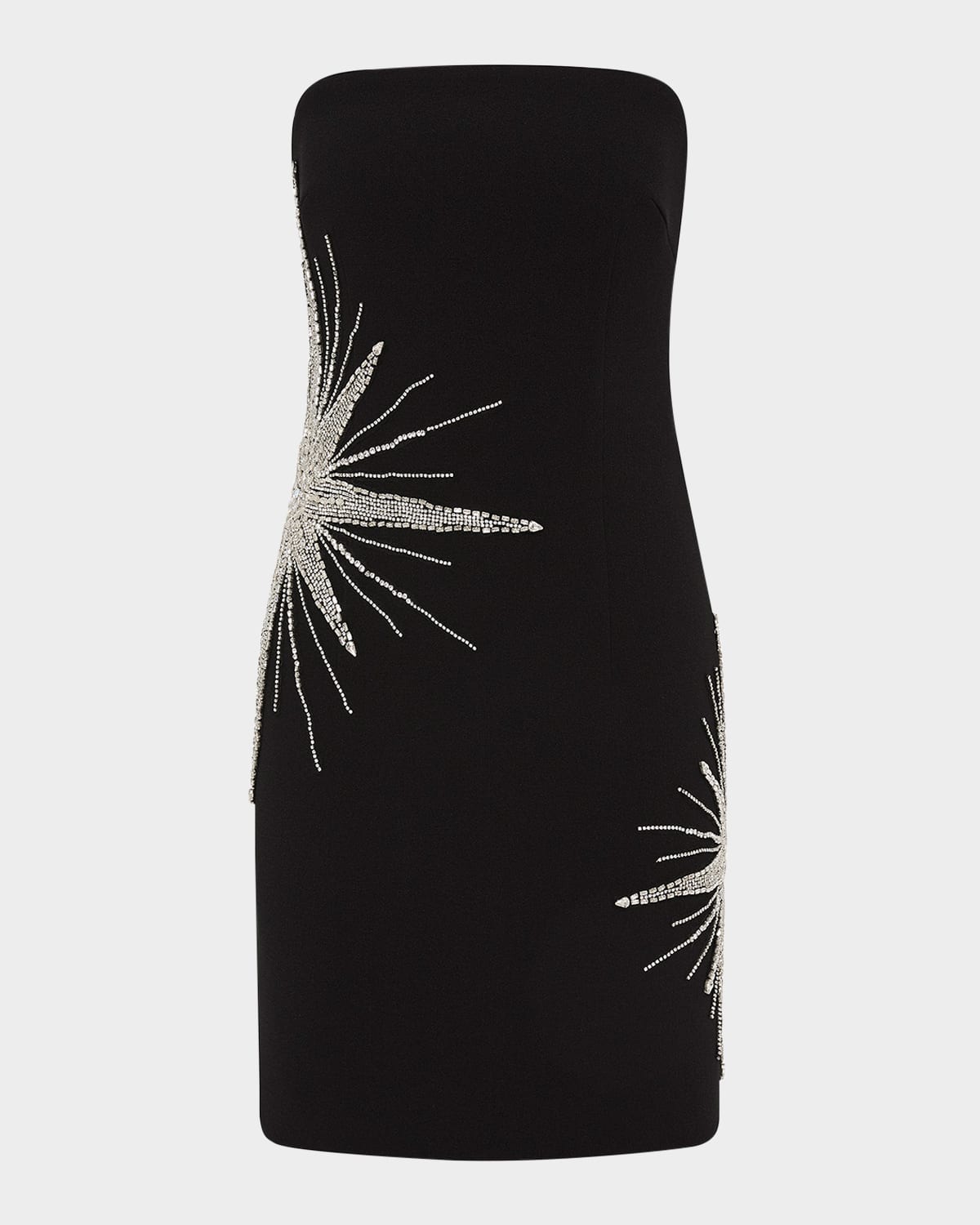 Rebecca Vallance Womens Black Estella Strapless Stretch-woven Mini Dress In Black