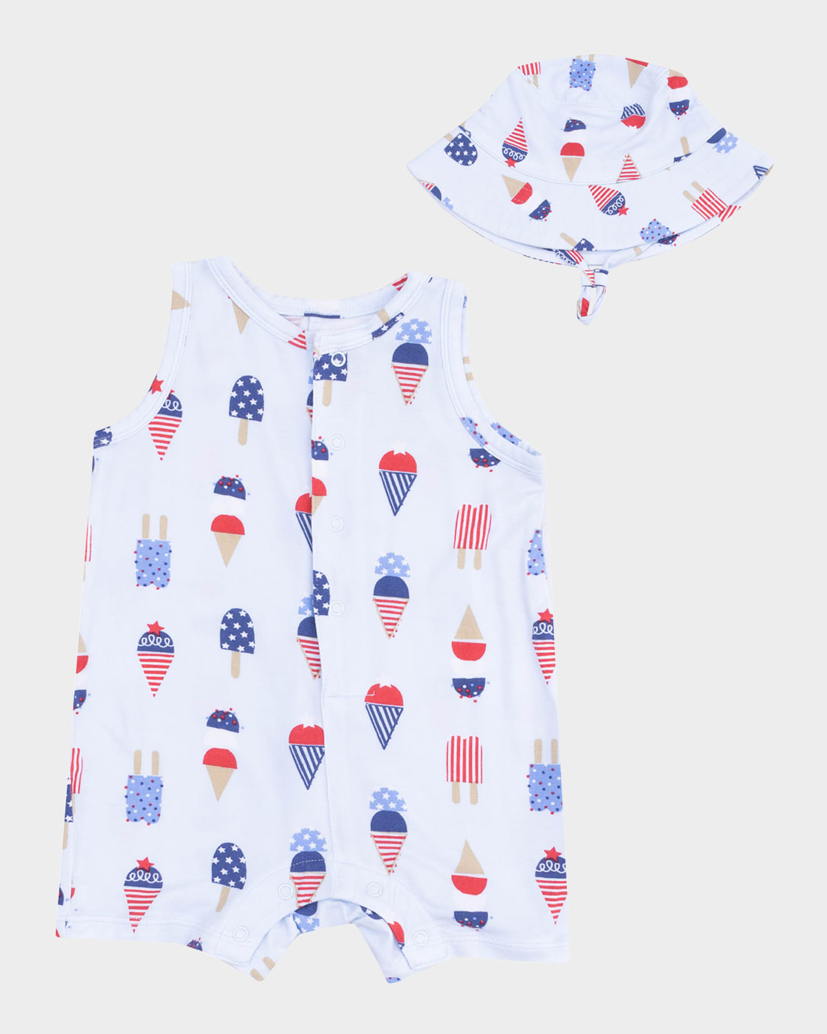 Angel Dear Boy's American Ice Cream Playsuit In Blue